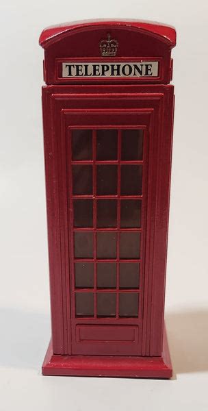 TC 8689 Red Metal Phone Box Telephone Booth Coin Bank